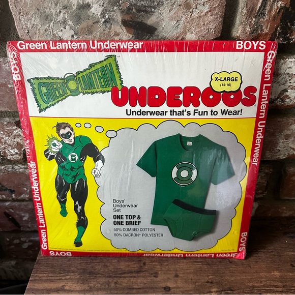 Underoos Other - Vintage 1979 Boys Underoos Set Green Lantern Size XL (14-16)